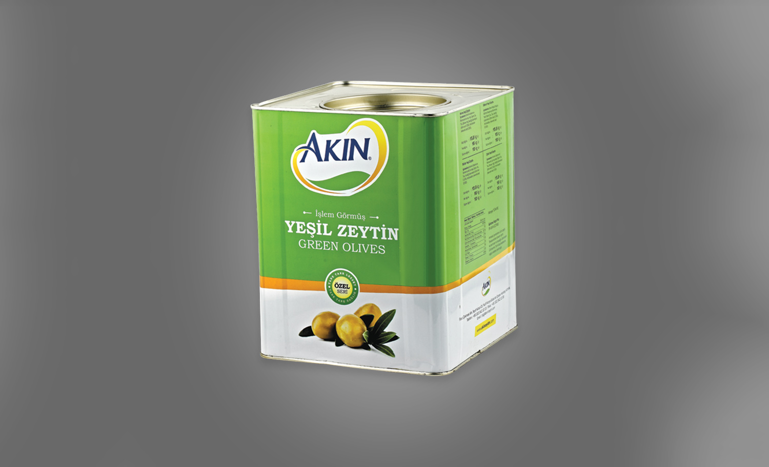 Akın Yeşil Zeytin Ambalajı | Metal Kutu Ambalaj Tasarımları